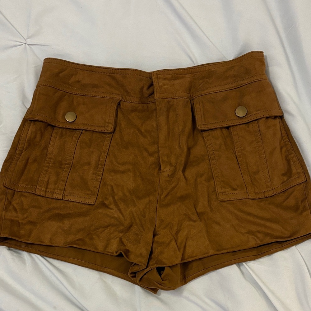Forever 21 Brown Suede Women's Cargo Shorts